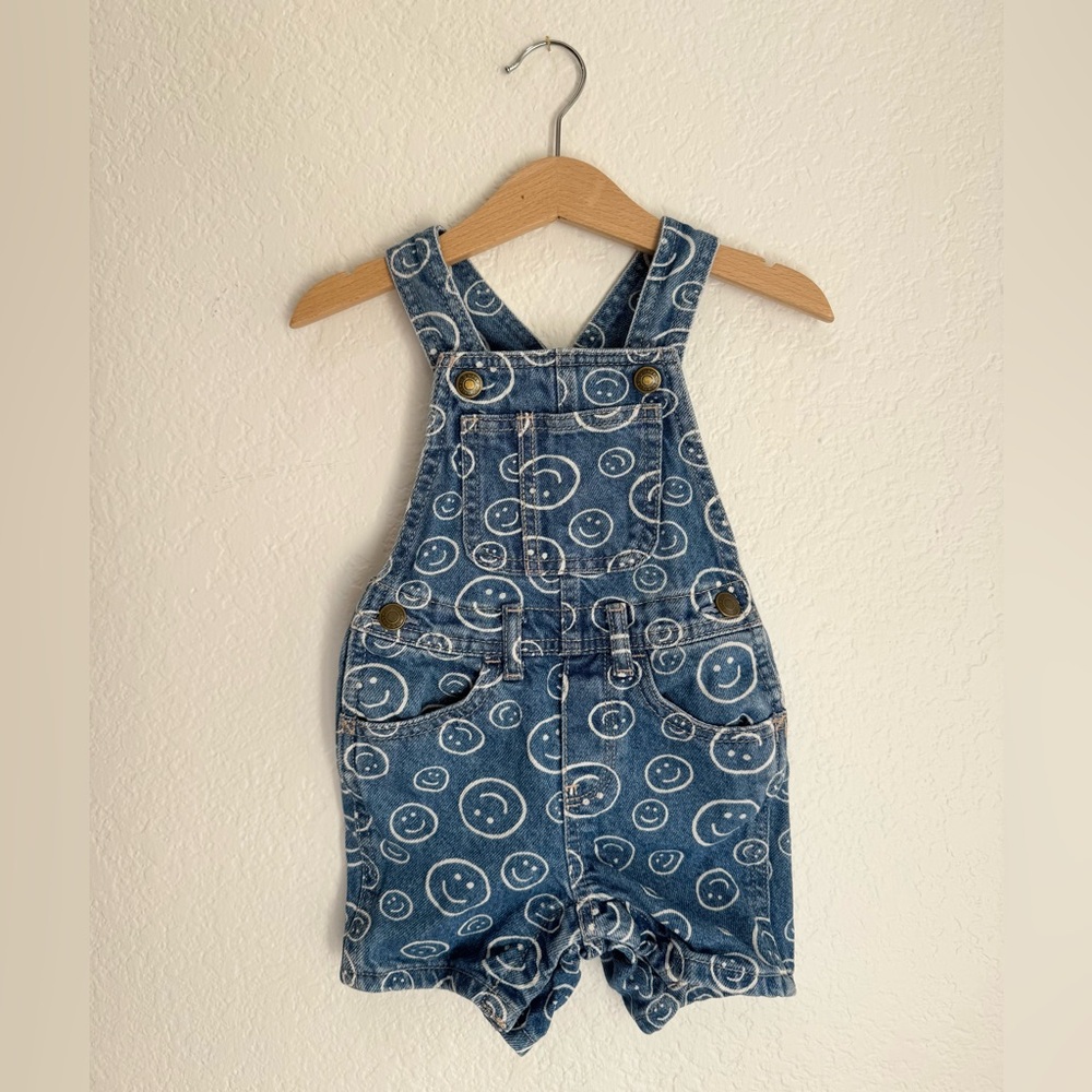 COPY - Old Navy Blue Denim Overalls with Smiley Faces